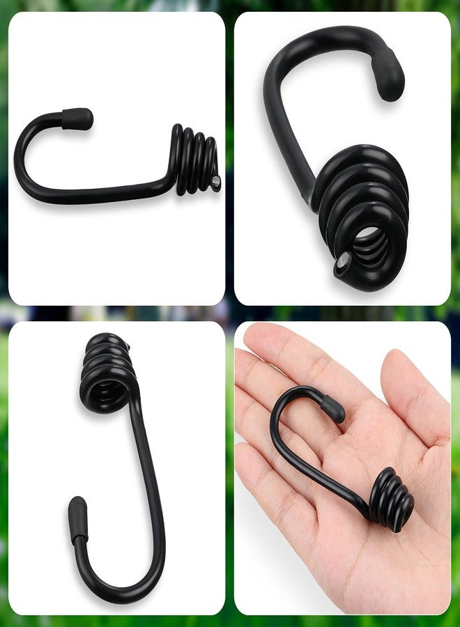 Ferraycle 20 Pieces 1/4 Inch Plastic Coated Bungee Cord Hooks Spiral Shock Cord Hook Wire Bungee Hooks End for Elastic Rope, Boating, Camping, Auto and Outdoor Uses - Image 3